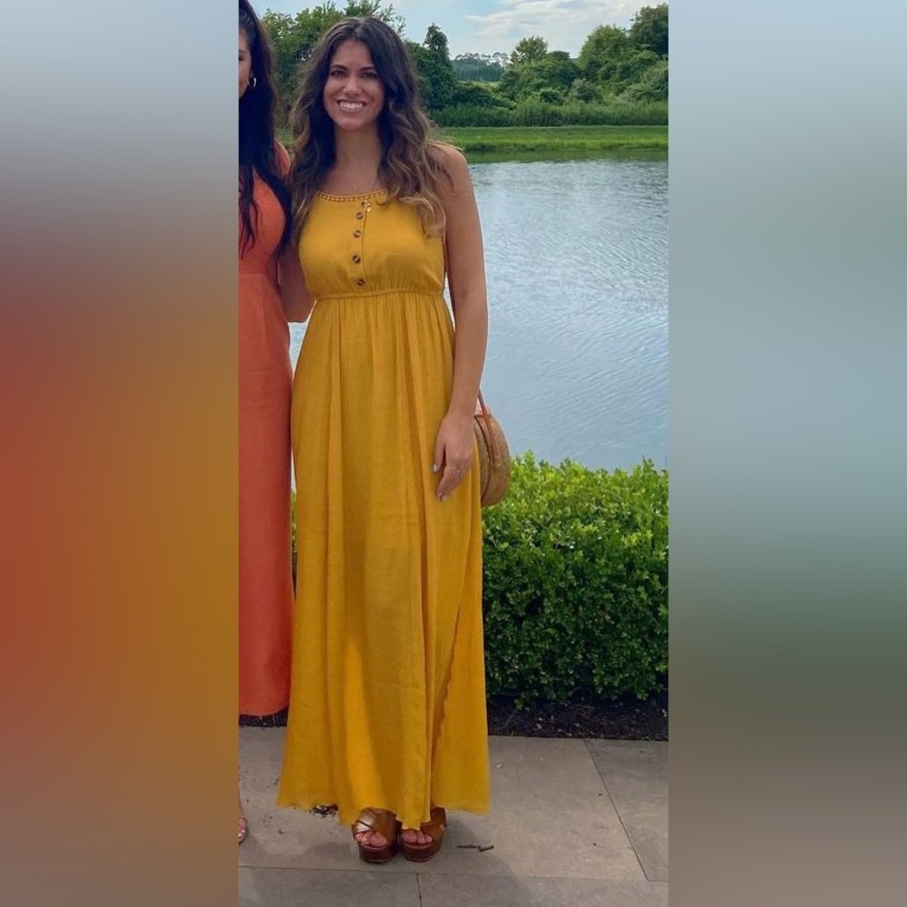Mustard yellow maxi dress